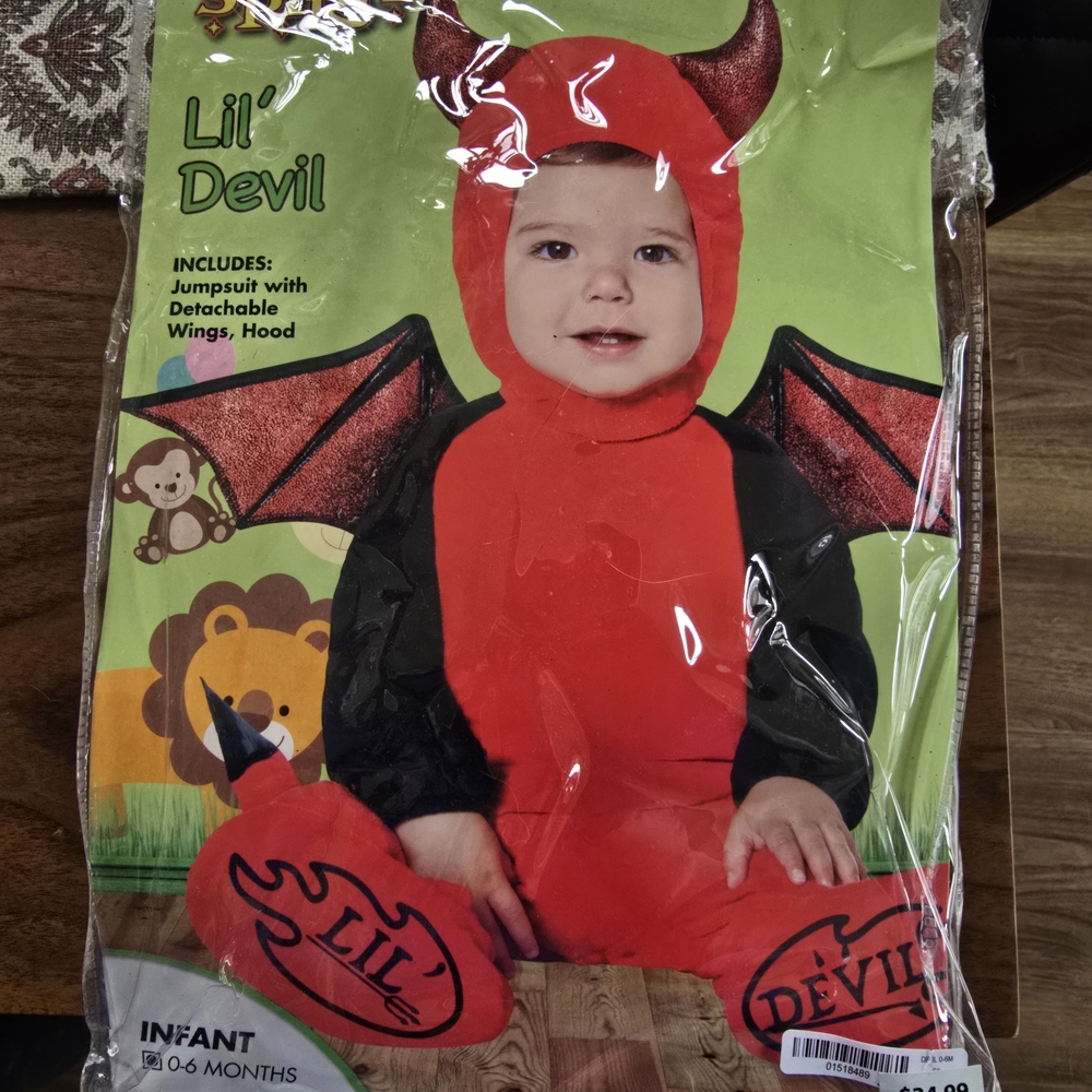 Spirit Lil' Devil Red and Black Infant Costume
